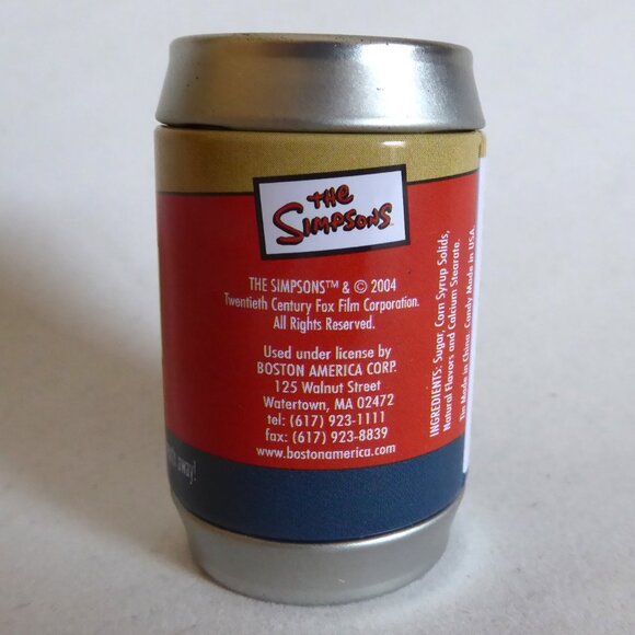 2004 THE SIMPSONS DUFF BEER EMPTY MINI ALUMINUM CAN MINT PACKAGE CONTAINER - Picture 4 of 9